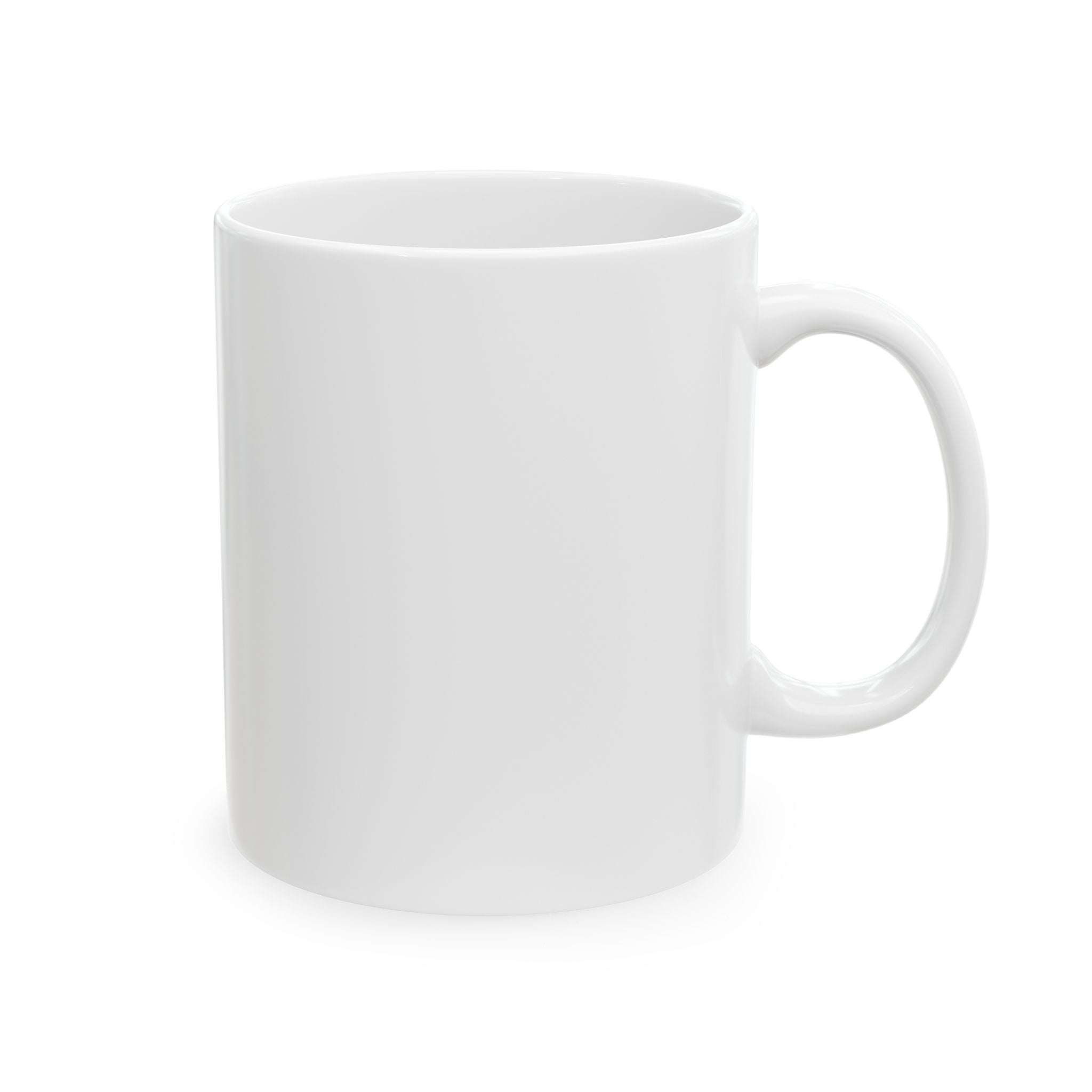 Coffee Mug — Minimal Line Art Woman with Hearts | Romantic Gift Ceramic Mug (11oz, 15oz)
