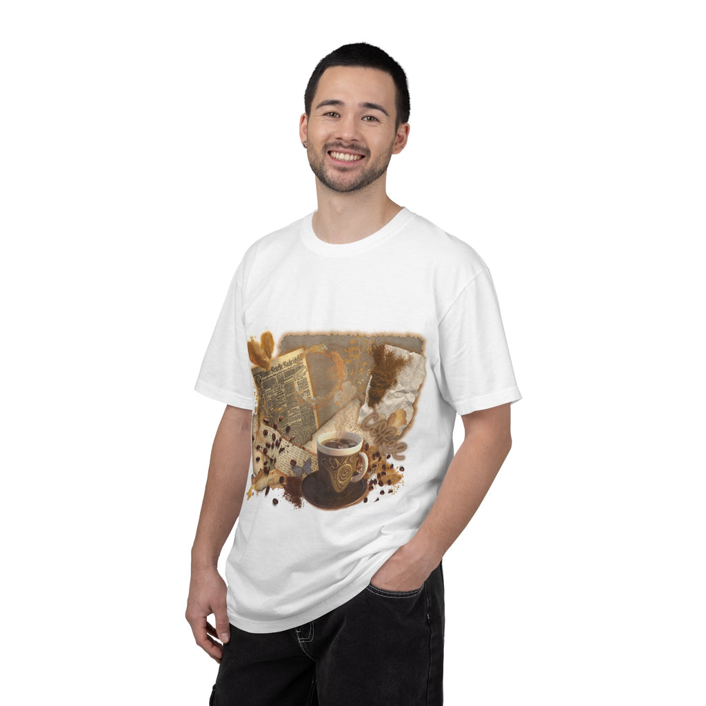 Coffee & Cozy Vintage Newspaper T-Shirt