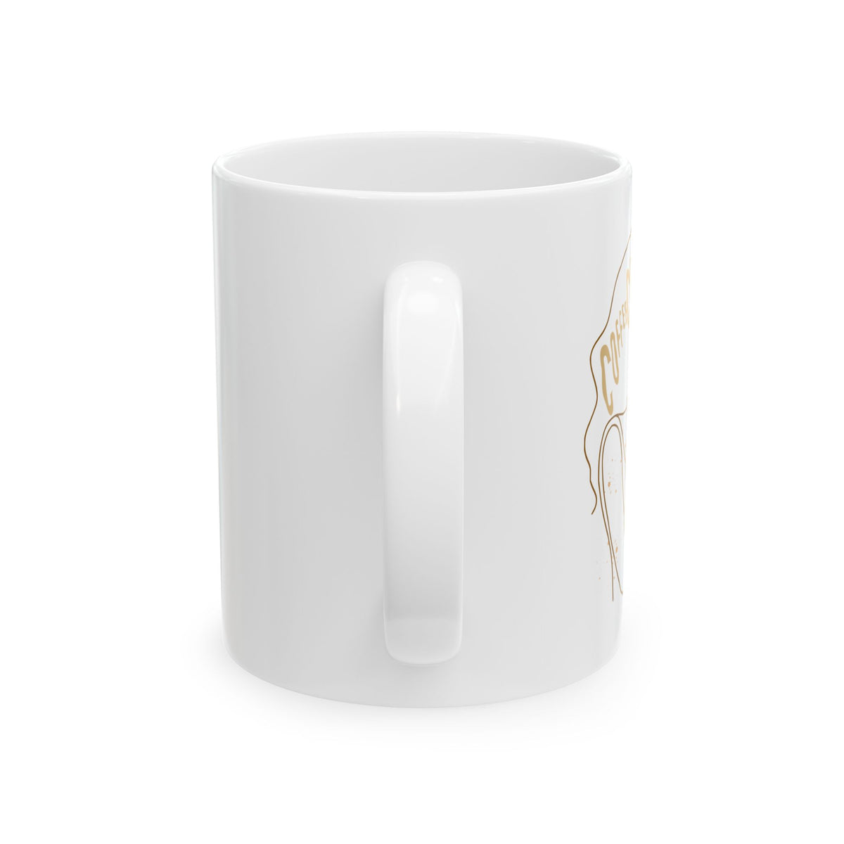 Coffee Mug — Minimal Line Art Woman with Hearts | Romantic Gift Ceramic Mug (11oz, 15oz)