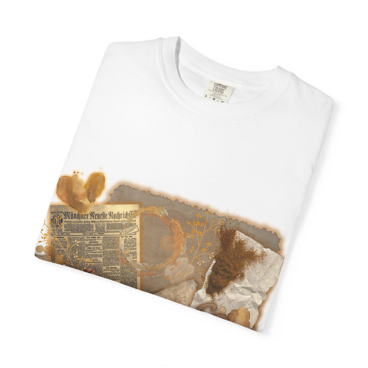 Coffee & Cozy Vintage Newspaper T-Shirt