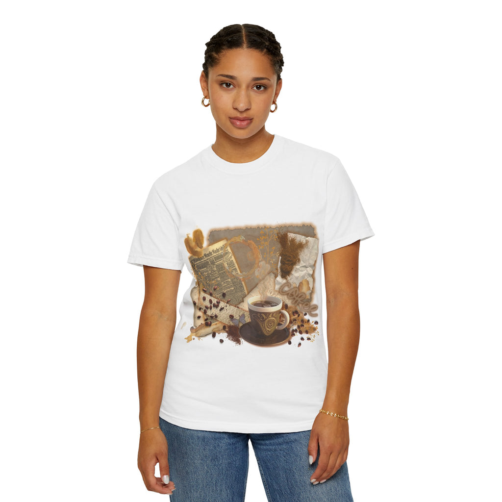 Coffee & Cozy Vintage Newspaper T-Shirt