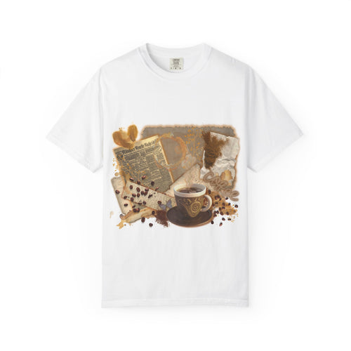 Coffee & Cozy Vintage Newspaper T-Shirt